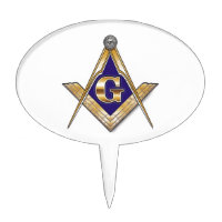 Discreet Blue Square & Compasses