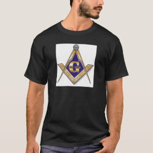 Discreet Blue Square & Compasses T-Shirt