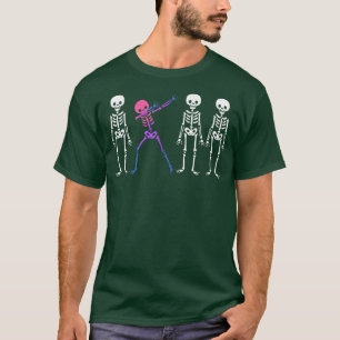 Discrete Biseual Skeleton Subtle Bi Pride Hallowee T-Shirt