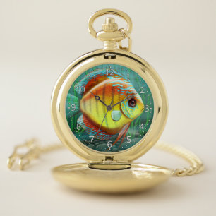 Discus Fish pocket watch