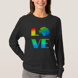 Discus Fish Rainbow Love Exotic Aquarium Fish T-Shirt