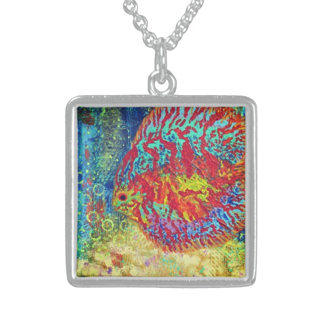 Discus Fish Sterling Necklace (Front)