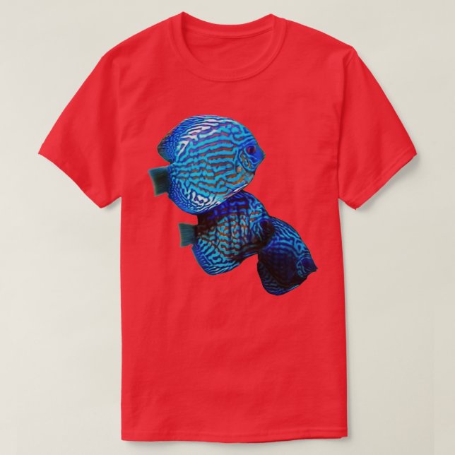 DISCUS FISH TURQUOISE T-Shirt (Design Front)