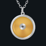 discus implement silver plated necklace<br><div class="desc">discus implement</div>