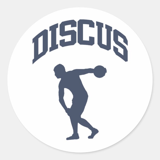 Discus Thrower Classic Round Sticker (Front)