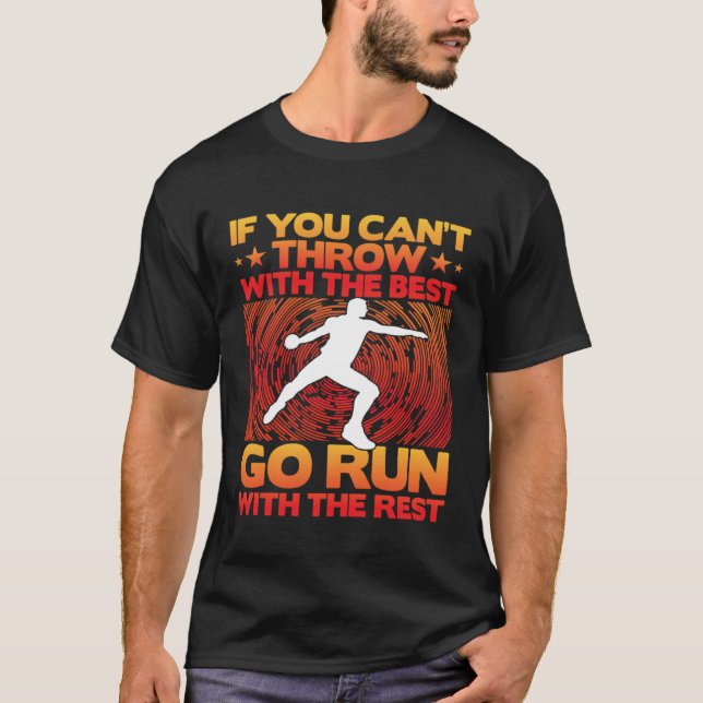 Discus Thrower Throw Sport Discus Coach Track And  T-Shirt (Front)