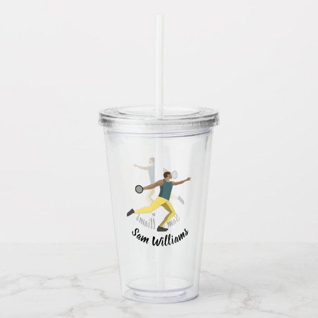 Discus Throwing Acrylic Tumbler (Front)
