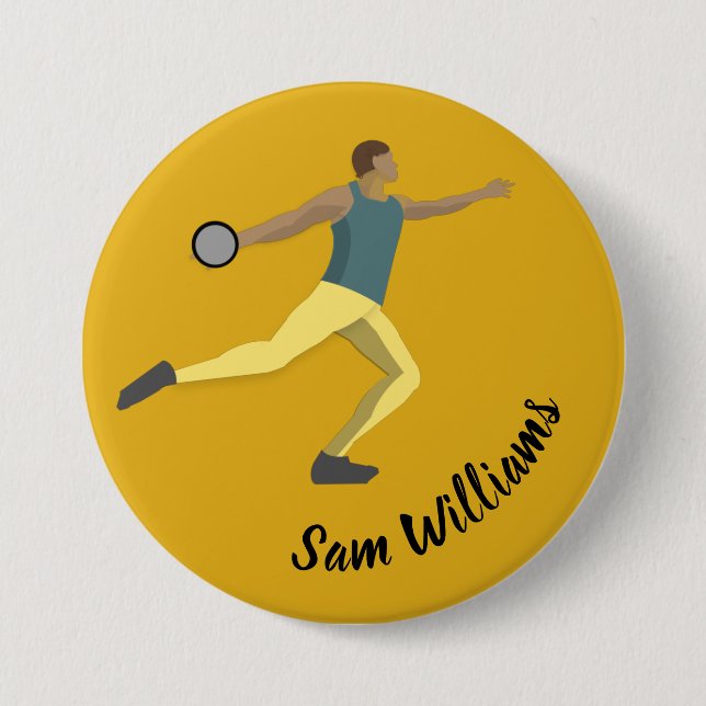 Discus Throwing Button (Front)