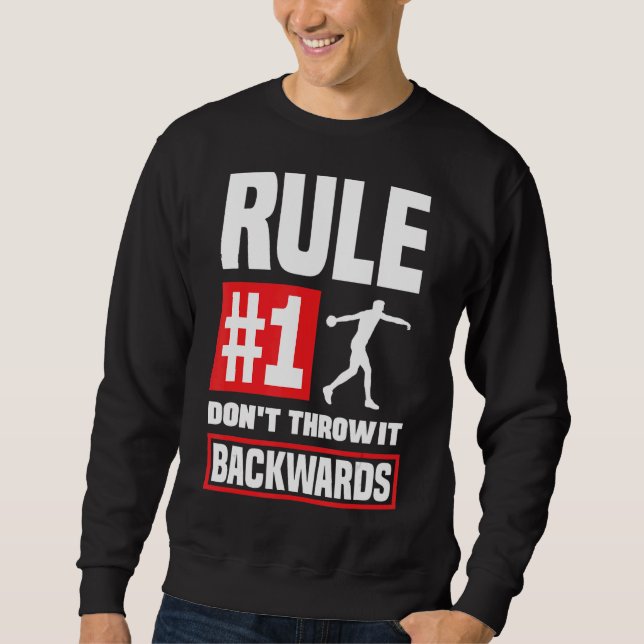 Discus Throwing Discus Thrower Track And Field Rul Sweatshirt (Front)