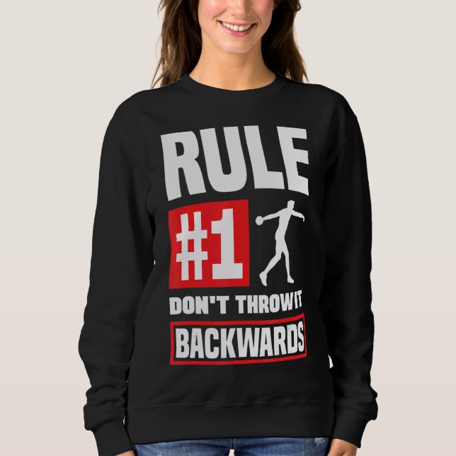 Discus Throwing Discus Thrower Track And Field Rul Sweatshirt (Front)