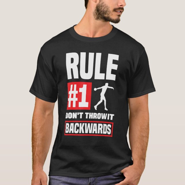 Discus Throwing Discus Thrower Track And Field Rul T-Shirt (Front)