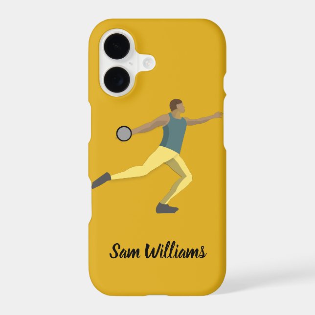 Discus Throwing Iphone Case (Back)