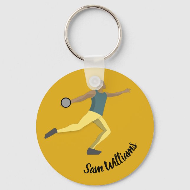 Discus Throwing Keychain (Front)