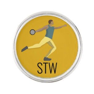 Discus Throwing Lapel Pin