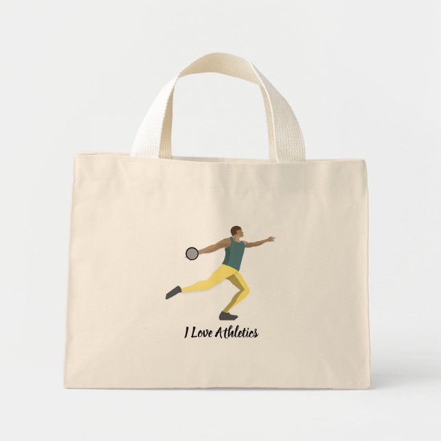 Discus Throwing Mini Tote Bag (Front)