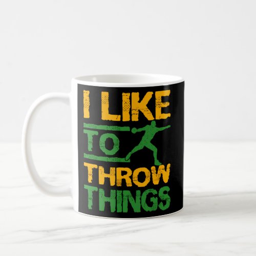 Discus Throwing Player Disc Track And Field Sports Coffee Mug