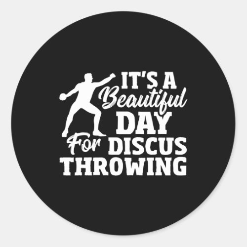 Discus Throwing Shot Put Track And Field Throwing Classic Round Sticker