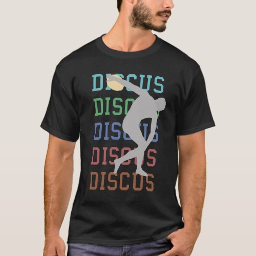 Discus throwing Track and Field Greek Discus Gift T_Shirt