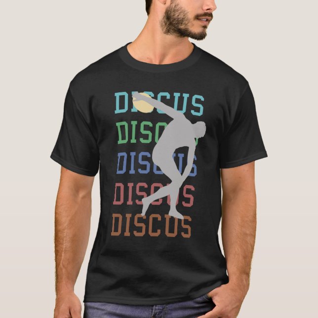 Discus throwing Track and Field Greek Discus Gift T-Shirt (Front)
