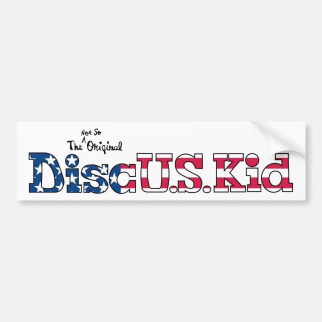 DiscUSKid Bumper Sticker (Front)