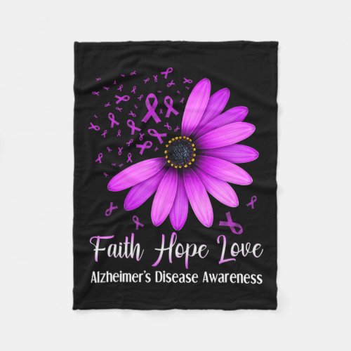 Disease Awareness Faith Hope Love Purple Ribbon 1  Fleece Blanket