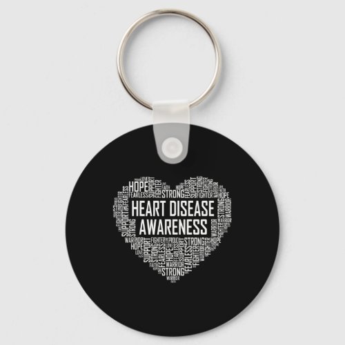 Disease Awareness Heart Gift February Wear Red  Keychain