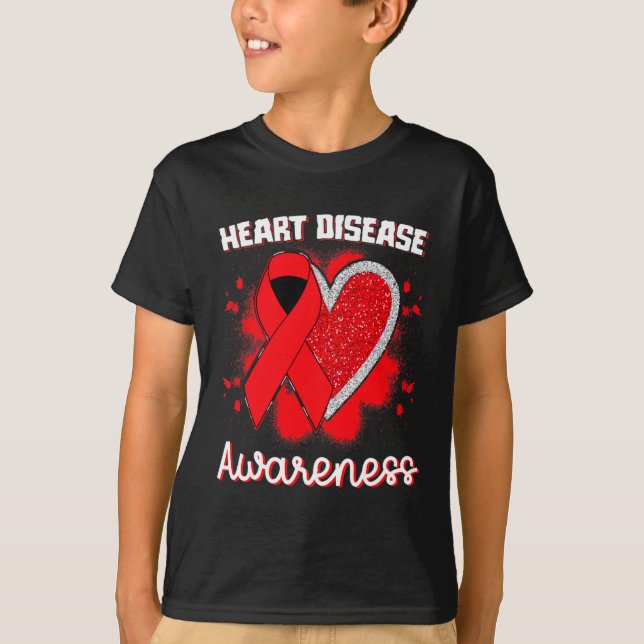 Disease Awareness I Wear Red To Fight Heart Diseas T-Shirt (Front)