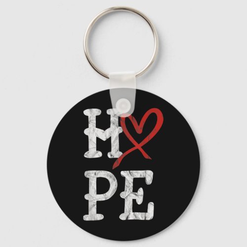 Disease Awareness Month Hope Vintage Heart Health  Keychain