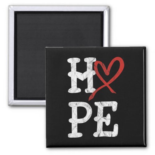 Disease Awareness Month Hope Vintage Heart Health  Magnet