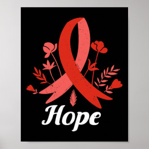 Disease Awareness Month Hope Vintage Heart Health  Poster