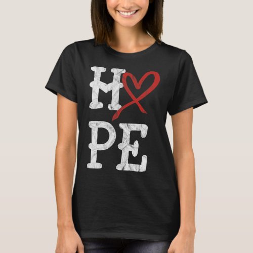 Disease Awareness Month Hope Vintage Heart Health  T_Shirt