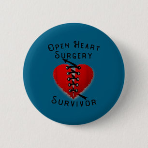 Disease Awareness Open Heart Surgery Survivor Ed H Button