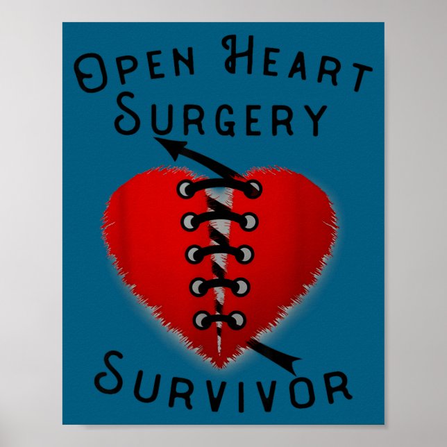 Disease Awareness Open Heart Surgery Survivor Ed H Poster (Front)