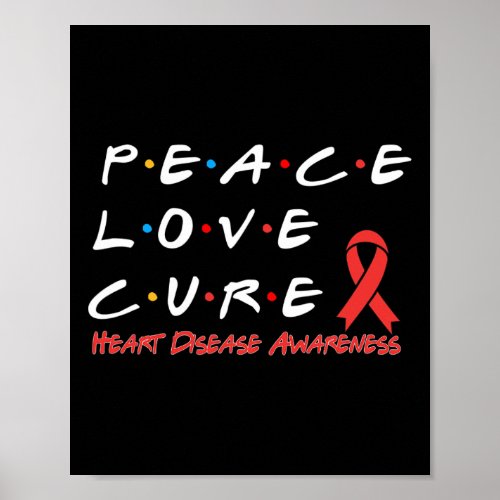 Disease Awareness Peace Love Cure  Poster