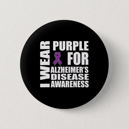 Disease Awareness Purple Ribbon Support Walk  Button