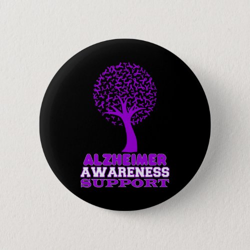 Disease Awareness Purple Ribbon Support Walk  Button