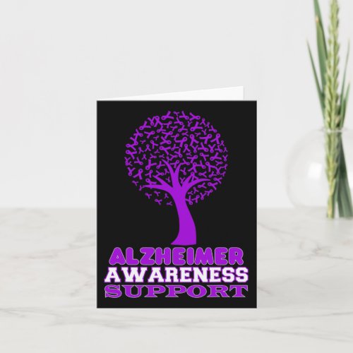 Disease Awareness Purple Ribbon Support Walk  Card