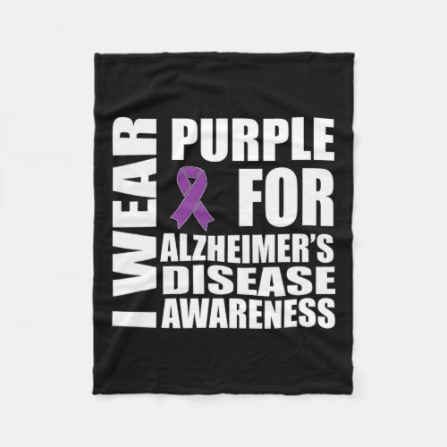 Disease Awareness Purple Ribbon Support Walk  Fleece Blanket