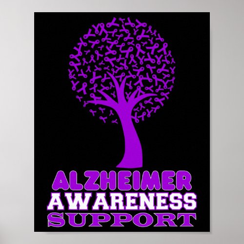 Disease Awareness Purple Ribbon Support Walk  Poster