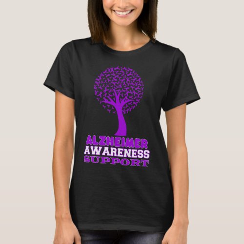 Disease Awareness Purple Ribbon Support Walk  T_Shirt