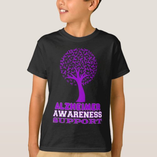 Disease Awareness Purple Ribbon Support Walk  T_Shirt