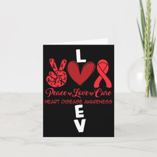 Disease Awareness Red Ribbon Heart Attack Survivor Card