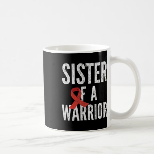 Disease Awareness Sister Of A Warrior Womens Hear Coffee Mug