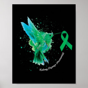 Disease Awareness Sunflower Hummingbird Gift 1  Poster