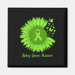 Disease Awareness Sunflower Mom Green Ribbon  Magnet