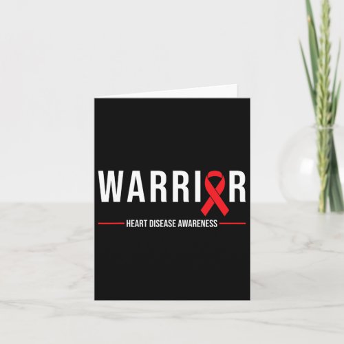 Disease Awareness _ Warrior Recovery Red Ribbon  Card