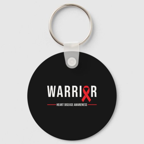 Disease Awareness _ Warrior Recovery Red Ribbon  Keychain