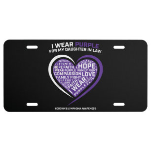 Disease Daughter In Law Hodgkins Lymphoma License Plate