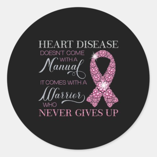 Disease Doesnt Come With A Manual Support Warrior Classic Round Sticker