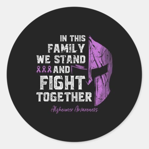 Disease Family Support Awareness Spartan Warrior  Classic Round Sticker